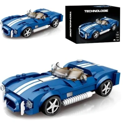 Image of JUCYJULY Technology Sports Car Building Kit for Shelby Cobra S, 312 Racing Model Blocks Sets, MOC Super Vehicle Construction Toys Gifts Kids Adults