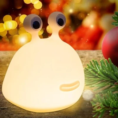 Image of Cute Slug Night Lamp,Home Lights Soft Silicone Light USB Rechargeable Lamps Bedside Lamp for Breastfeeding Room Decor Birthday Gift Toy Baby Girls