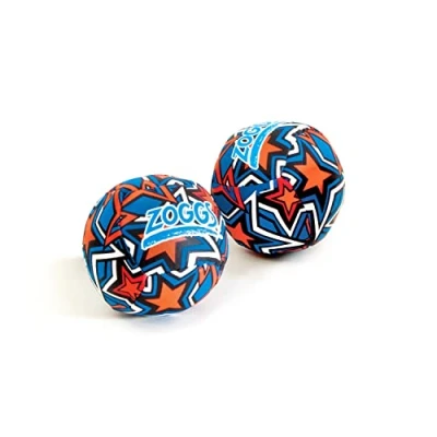 Image of Zoggs Unisex Baby (Set of 2) Kids Water Friendly Neoprene Covered Splash Balls, Orange/Blue, Set 2 UK