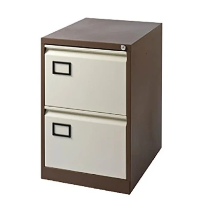 Image of Jemini Coffee/Cream 2 Drawer Filing Cabinet KF03006, Metal, Coffee Cream, 62.2 x 47 71.1 cm