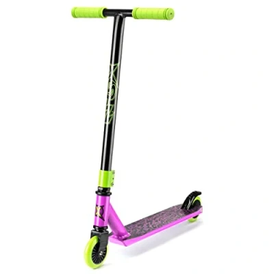 Image of Xootz Phantom Stunt Scooter, Adult and Kids Kick Freestyle, T Bar Black (Purple)