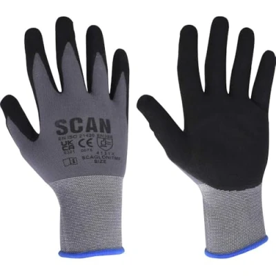 Image of Scan SCAGLONITMFM Breathable Nitrile Micro Foam Gloves Size 8