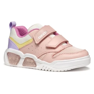 Image of Geox J Illuminus GIRL Trainers for kids, Size: 7.5K, Pink/multicolor Imitation leather/ textile