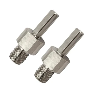 Image of Adapter for Core Drill Bits 2pcs M14 Thread to 9.5mm Triangle Shank Diamond Hole Saw Hand SANLEETEK