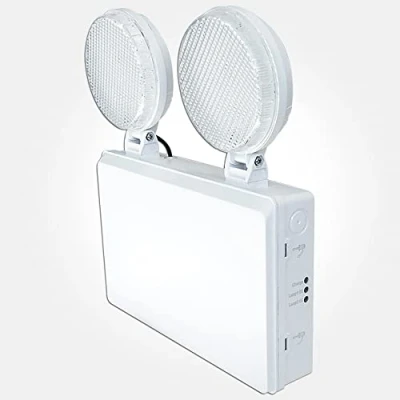Image of LEDBRITE Emergency Non Maintained Adjustable Twin Head LED Spot Lighting Exit Light Fire Safety 4W 6500K Daylight