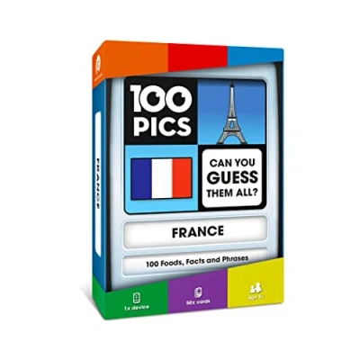 Image of 100 PICS France Educational Flash Cards Game Kids Travel Guide For French Food Facts And Phrases