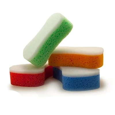 Image of martini SPA Massage Color Tonic Revitalizing Bath Sponge, Polyurethane, Assorted Colours, Violin Shape, 14g, 1 Unit