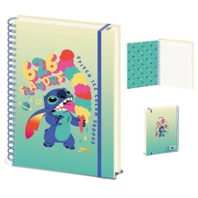 Image of Pyramid International Disney Lilo and Stitch Wiro Notebook (626 Flavours Design) A4 Writing Book Journal, Gifts for Girls, Boys, Women Men Official Merchandise