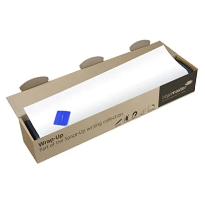 Image of Legamaster Wrap Up Whiteboard Foil static self adhesive white 101x600cm wipeable and rewritable magnetic PVC free made of polypropylene