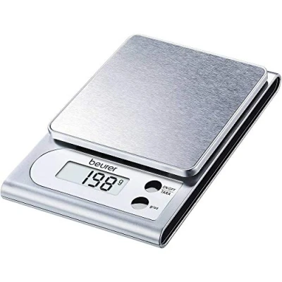 Image of Beurer KS 22 Kitchen Scales (Small and Handy), Black, (L x B H) 170 115 27 mm