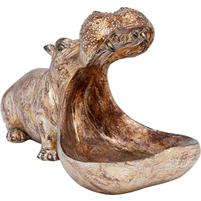 Image of Kare Hungry Hippo Figure 27 cm Decorative Plastic x 14.5 17 Brown