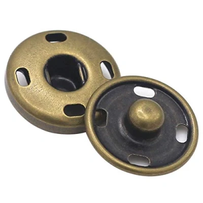 Image of 50 Sets Antique Brass Sew On Snap Fasteners Metal Button Rust Proof Press Studs (10mm)