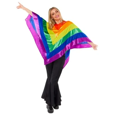 Image of amscan 9918540 Poncho Adults Festival Fancy Dress Costume One Size