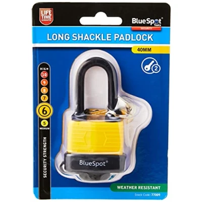 Image of Fort Knox 77009 40 mm Long Shackle Weather Resistant Padlock, Yellow