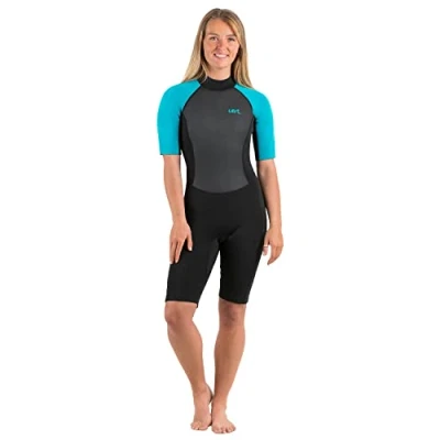 Image of Womens Sailfin Short Length Wetsuit WS1232 Aqua L