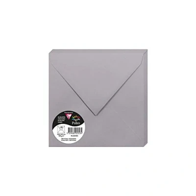 Image of Clairefontaine Ref 5323C Pollen Envelopes (Pack of 20) 165 x 165mm Sized, 120gsm Paper, Gummed Seal, Inkjet &amp; Laser Printer Compatible, Acid Free Koala Grey