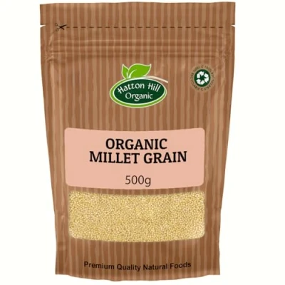 Image of Organic Millet Grain 500g by Hatton Hill Nutritious &amp; Versatile Wholegrain for Cooking and Baking