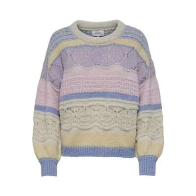 Image of ONLY Women&#039;s Onladina Life L/S Jumper Ex KNT Sweater, Birch/Pattern: as Sample, S