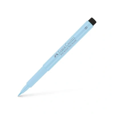 Image of Faber Castell Art &amp; Graphic Pitt Artist Pen Brush India Ink Pen, Ice Blue, Single For Art, Craft, Drawing, Sketching, Home, School, University, Colouring