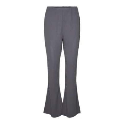 Image of VERO MODA Women&#039;s Vmliva Hw Flared Pant Noos Fabric Trousers, Grey Pinstripe, L / 34L