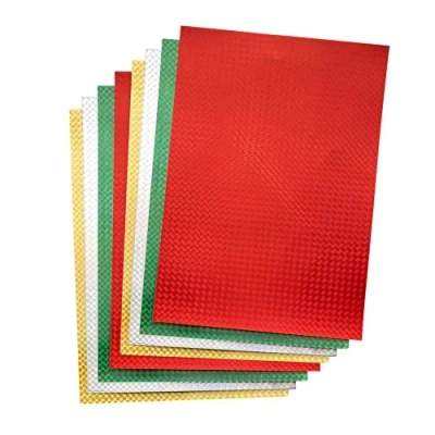 Image of Baker Ross FE814 Christmas Holographic Card Pack of 20, Assorted