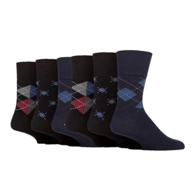 Image of 6 Pairs Gentle Grip Socks size UK 11 (6 X RJ634)
