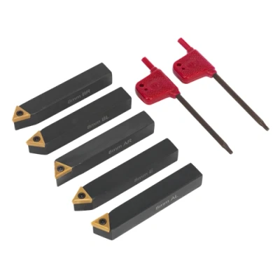 Image of Sealey Indexable 8mm Lathe Turning Tool Set 5pc