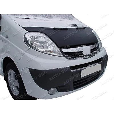 Image of AB 00149 BONNET BRA compatible with Opel Vauxhall Nissan Renault Trafic Primastar Vivaro 2001 2014 Haubenbra STONEGUARD PROTECTOR TUNING