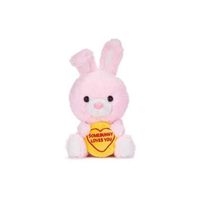 Image of Posh Paws 37509 Swizzels Hearts 18cm (7 Inch) Baby Bunny Rabbit ‘Somebunny Loves You’ Plush Soft Toy