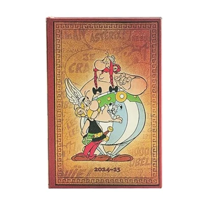 Image of Paperblanks Asterix &amp; Obelix Mini Horizontal 13 Month Calendar 2025 Elastic Band Closure