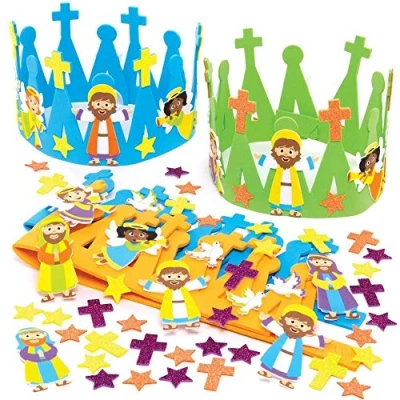 Image of Baker Ross Holy Week Crowns Pack of 3, Christian Easter Crafts for Kids (AX815)