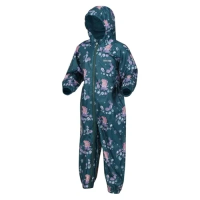 Image of Regatta Kids Lightweight Peppa Pig Pobble Waterproof Puddle Suit Dragonfly, Size: 2 3 Years