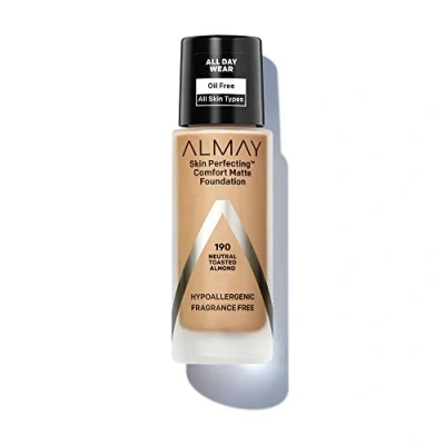 Image of ALMAY Skin Perfecting Comfort Matte Foundation Neutral Toasted Almond 190 1 fl oz (30 ml)