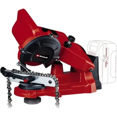 Image of Einhell Power X Change 18V Cordless Chainsaw Sharpener Depth Stop, Chain Tensioner, Precision Angle Adjustment, Mounting Plate GE CS 18 Li Solo (Battery Not Included)