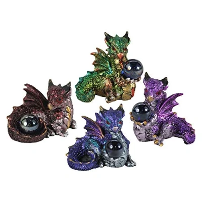 Image of Nemesis Now Hatchling Treasures Set of 4, 5.5cm, Resin, Multi Coloured