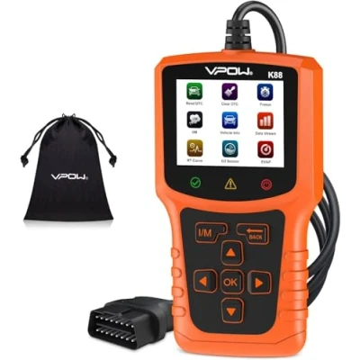 Image of OBD2 Code Reader Diagnostic Scanner: OBD Car Scanner Tool Check Engine Light Fault Auto for BMW Ford VW Audi All OBDII Vehicles with Live Data Battery Test