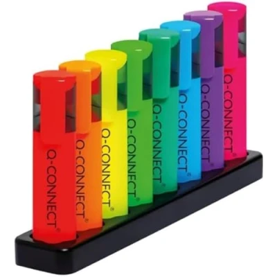 Image of Q Connect Deskset with 8 Neon Highlighters (Pack of 8)