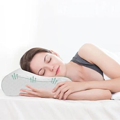 Image of Good Nite Memory Foam Pillow Neck Support Contour Pillows Orthopaedic Cervical Soft Deep Sleep for Side Sleepers and Back with Washable Cover 65 x 35 cm, Standard Size, White