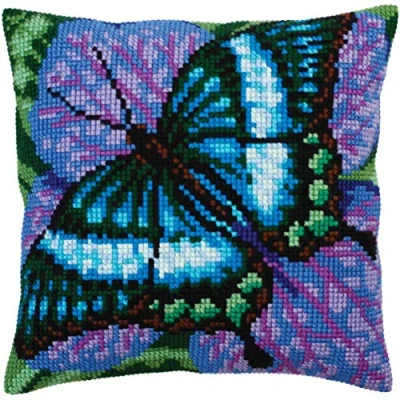 Image of Collection d&#039;Art Cushion KIT/VOLATIC TURQUOISE/40 x 40, Cotton Acrylic, Multi, 40 40cm