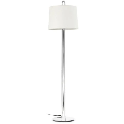 Image of Montreal Floor Lamp Round Tappered Shade Chrome, E27