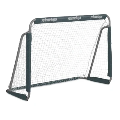 Image of Relaxdays Football Goal, Metal Polyester, Grey, 110 x 150 75 cm