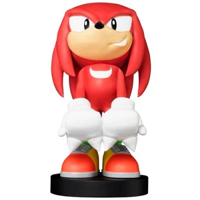 Image of Exquisite Gaming: SEGA: Knuckles Original Mobile Phone &amp; Gaming Controller Holder, Device Stand, Cable Guys, Sonic The Hedgehog Licensed Figure