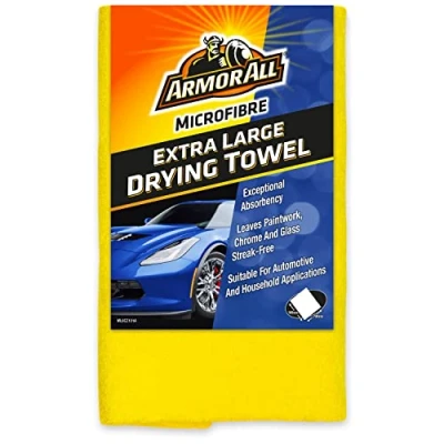 Image of Car Cleaning Kit, Armor All, MicrOfibre Drying Towel, Extra Large, Set Of 1, Yellow