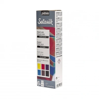 Image of PEBEO Setasilk Initiation Set, Assorted, 20 ml (Pack of 6)