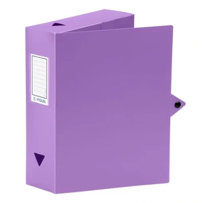 Image of Viquel Class Doc Box File Polypropylene Spine Width 80 mm Mauve