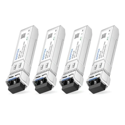 Image of QSFPTEK 4Pack 10G LR 10km SFP+ Module 10GBASE 1310nm DDM LC 10gb Transceiver for Cisco SFP LR, Ubiquiti UF SM 10G, Mikrotik, Netgear, Zyxel, Qnap NAS, D Link, and Other Open Switches