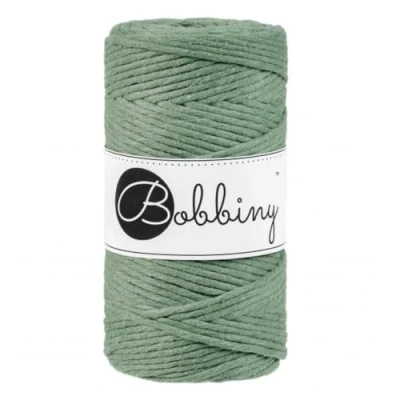 Image of Bobbiny Macrame Cords 3 mm 100 m (Eucalyptus Green)
