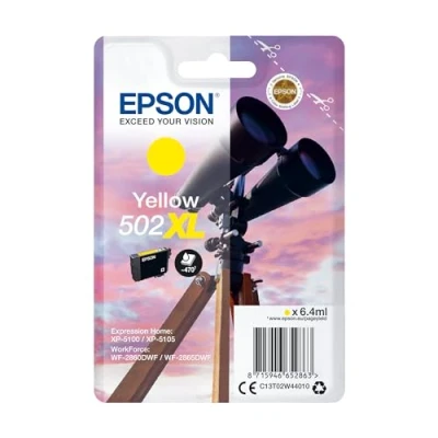 Image of Epson 502XL Yellow Binoculars, High Yield Genuine Ink Cartridge