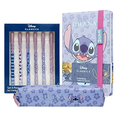 Image of Disney Cute Stitch Stationary Sets for Girls (Set of 3)