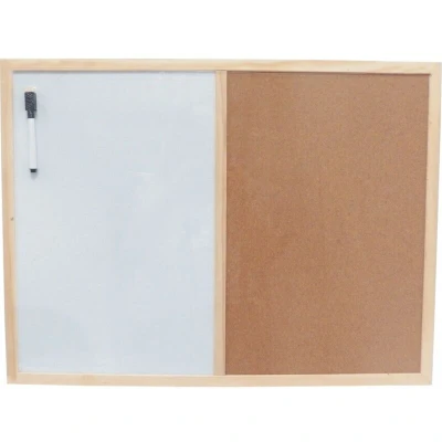 Image of Offis Combination Mag Drywipe/Cork Board 900X600MM Wood